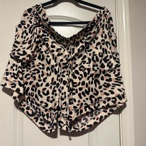 LuLaRoe Pink and Black Leopard Shorts